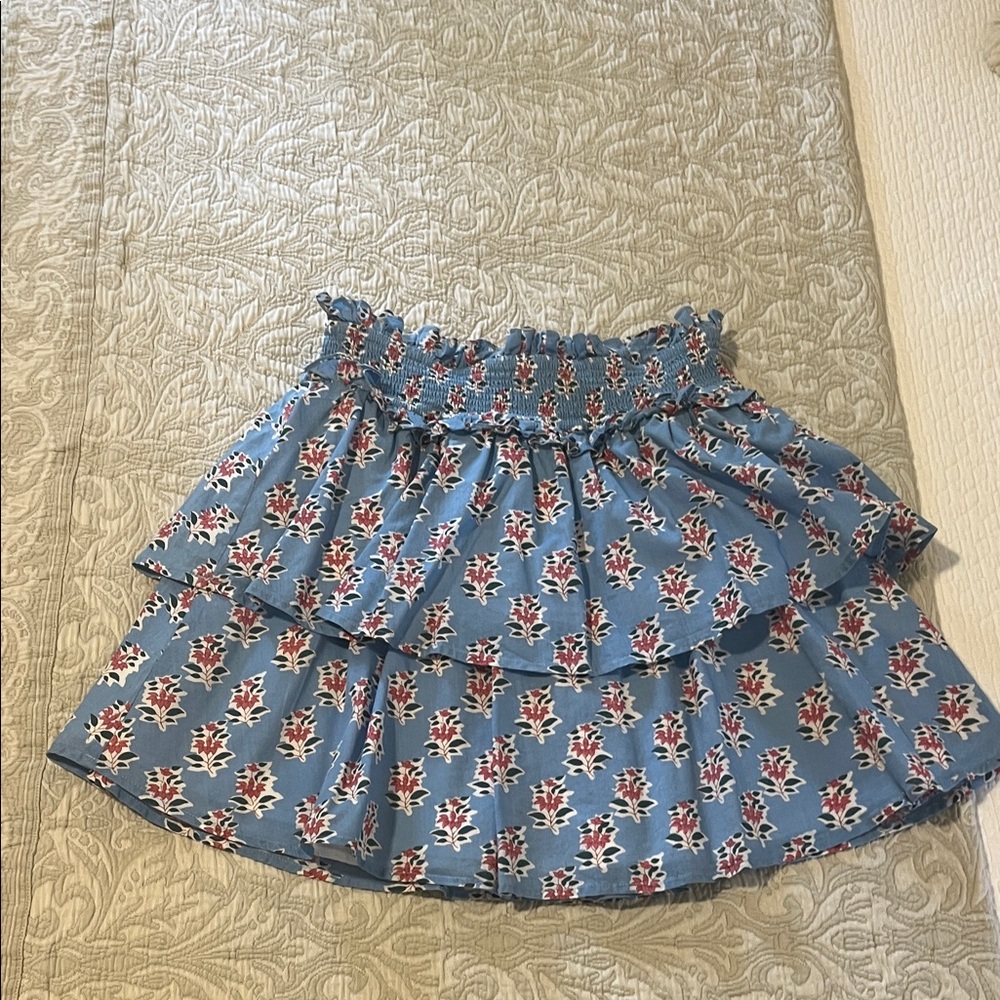 Marea Blue Floral Mini Skirt